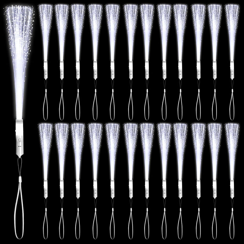 48 PCS Glow Fiber Wands Sticks LED Light Wands 3 Modes Flashing Fiber Optic Light Rod Bulk Fiber Optic Wands for Mardi Gras Halloween Christmas Bar Birthday Wedding Party Supplies