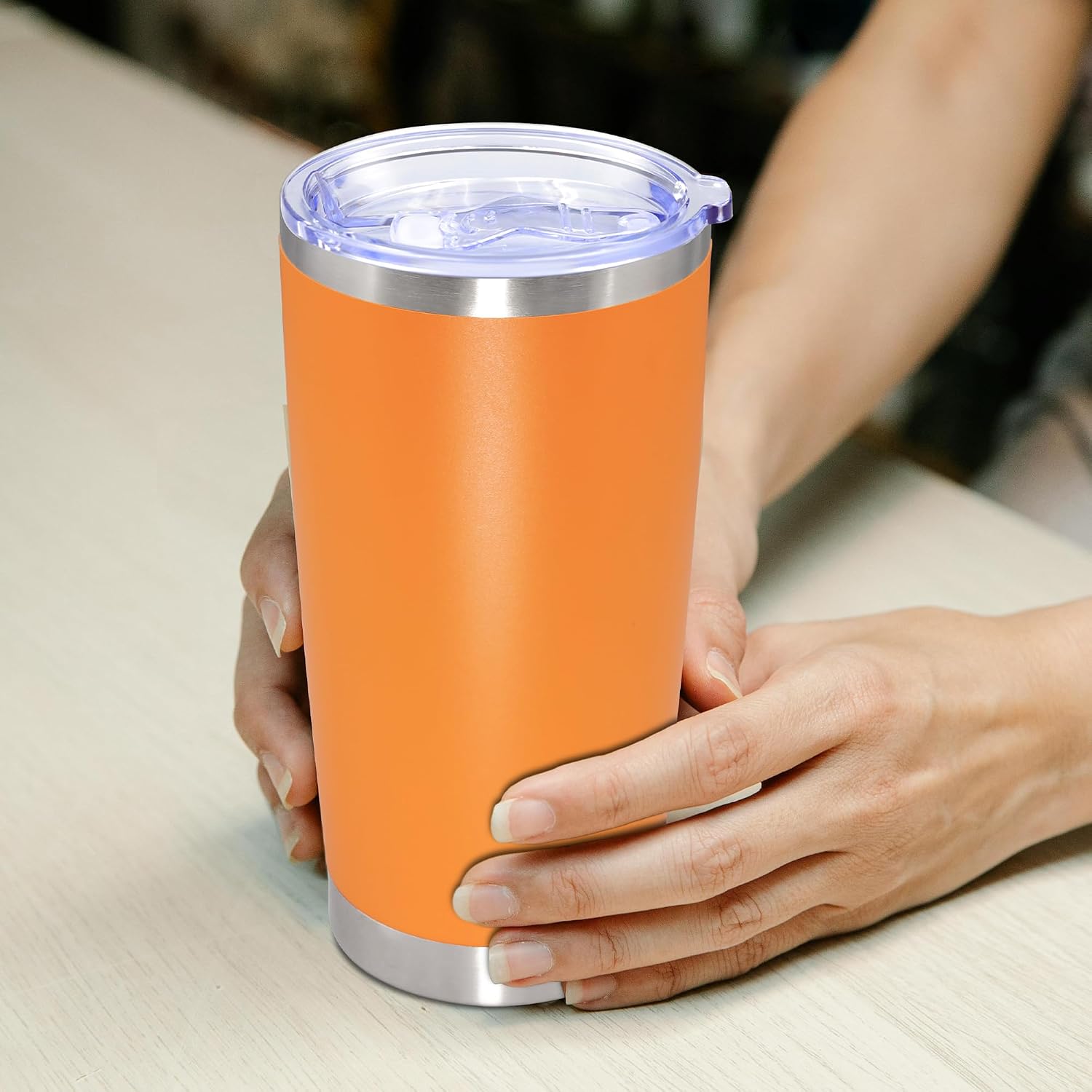 20oz Tumbler Stainless Steel Tumbler Coffee Tumbler with Lid Orange, 4P