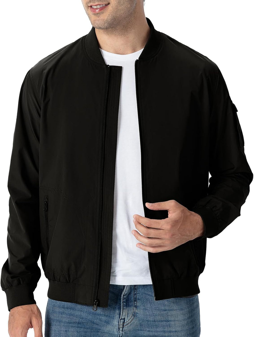 TBMPOY Men's Lightweight Jackets Casual Dress Golf Bomber Windbreaker Fall