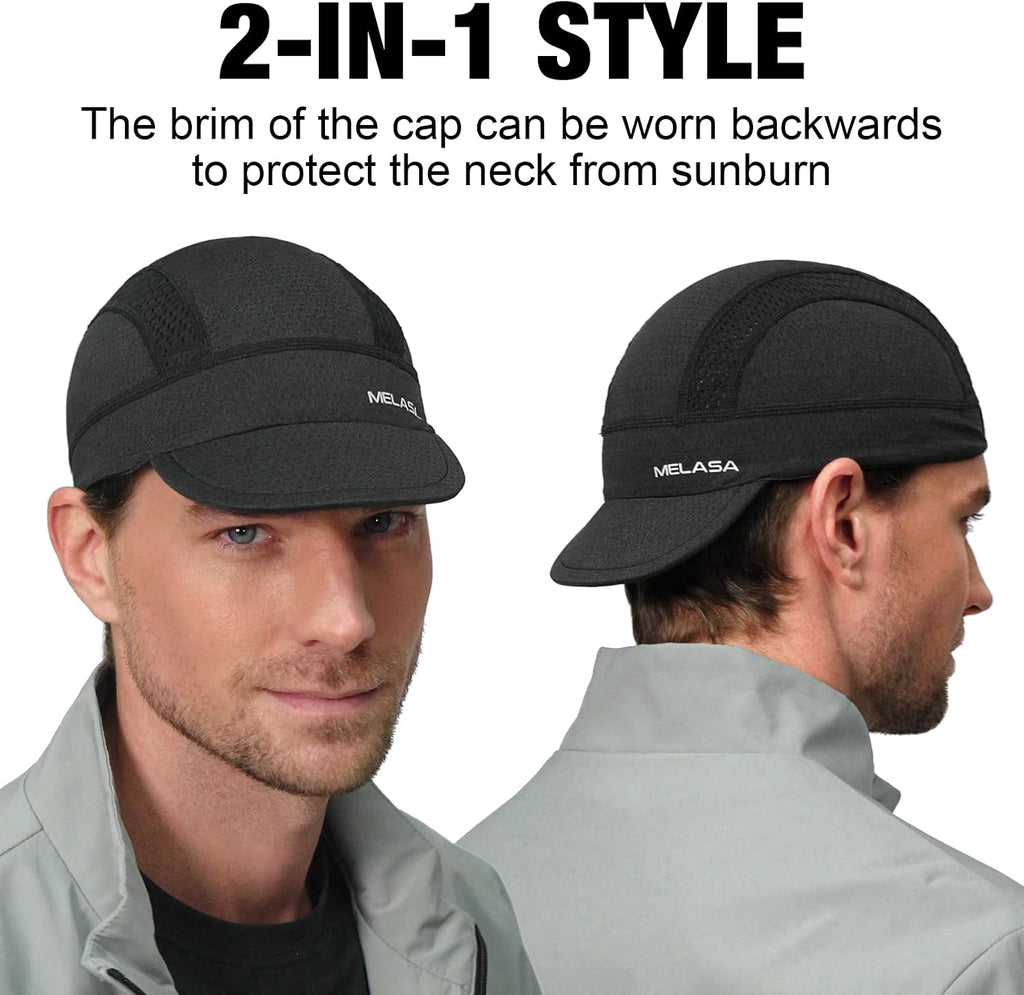 MELASA 2 Packs Lightweight Cycling Cap Breathable Mesh