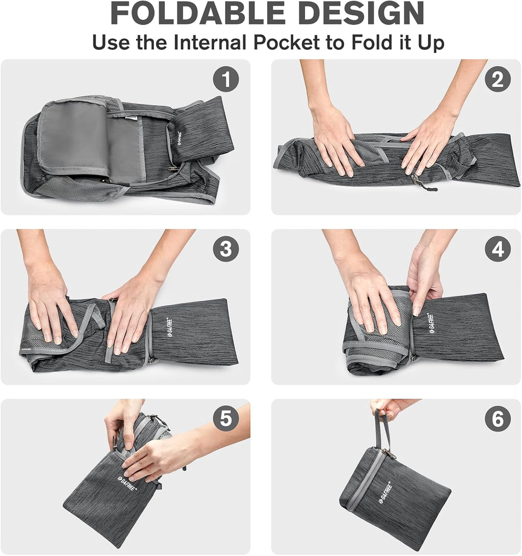G4Free 10L/15L Hiking Backpack Lightweight Packable Hiking Daypack Small Travel Outdoor Foldable Shoulder Bag