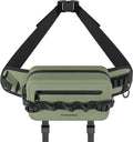 thkfish Waterproof Fishing Waist Pack，Fishing Tackle Bag Fanny Pack with Adjustable Strap Fishing Rod Holder,Airtight Zipper Closure,Lightweight Sling Fishing Waist Bag for Fly Fishing, Kayaking