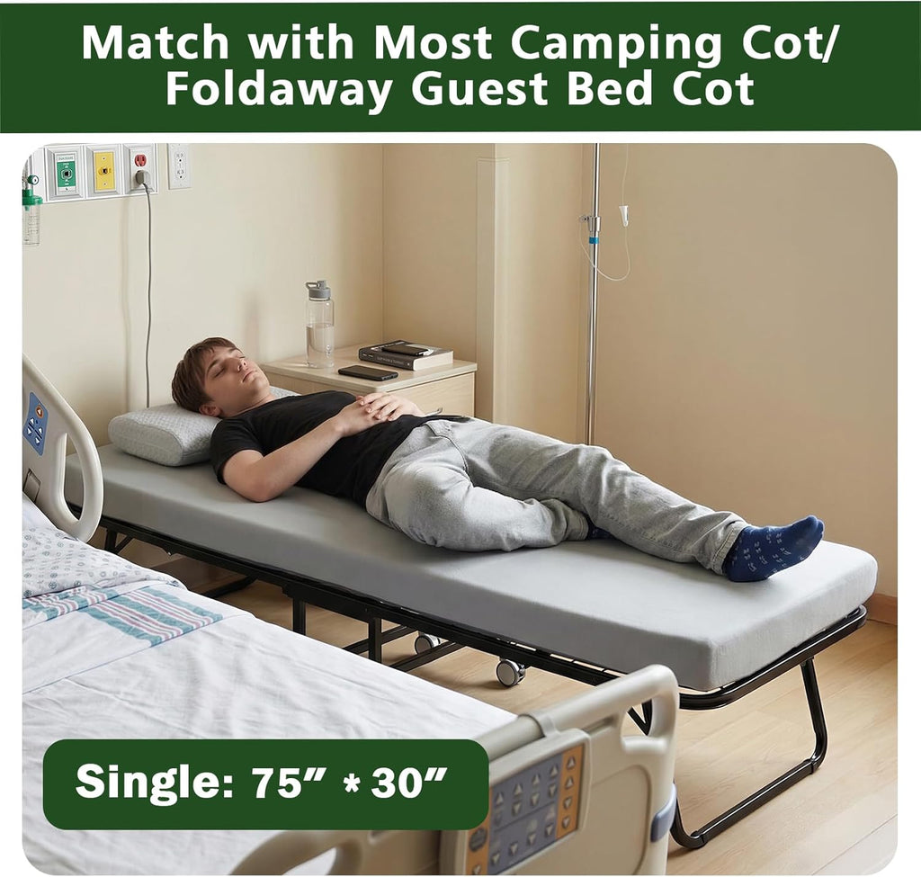 Extra Thick Supportive Foam Camping Mattress with Travel Bag