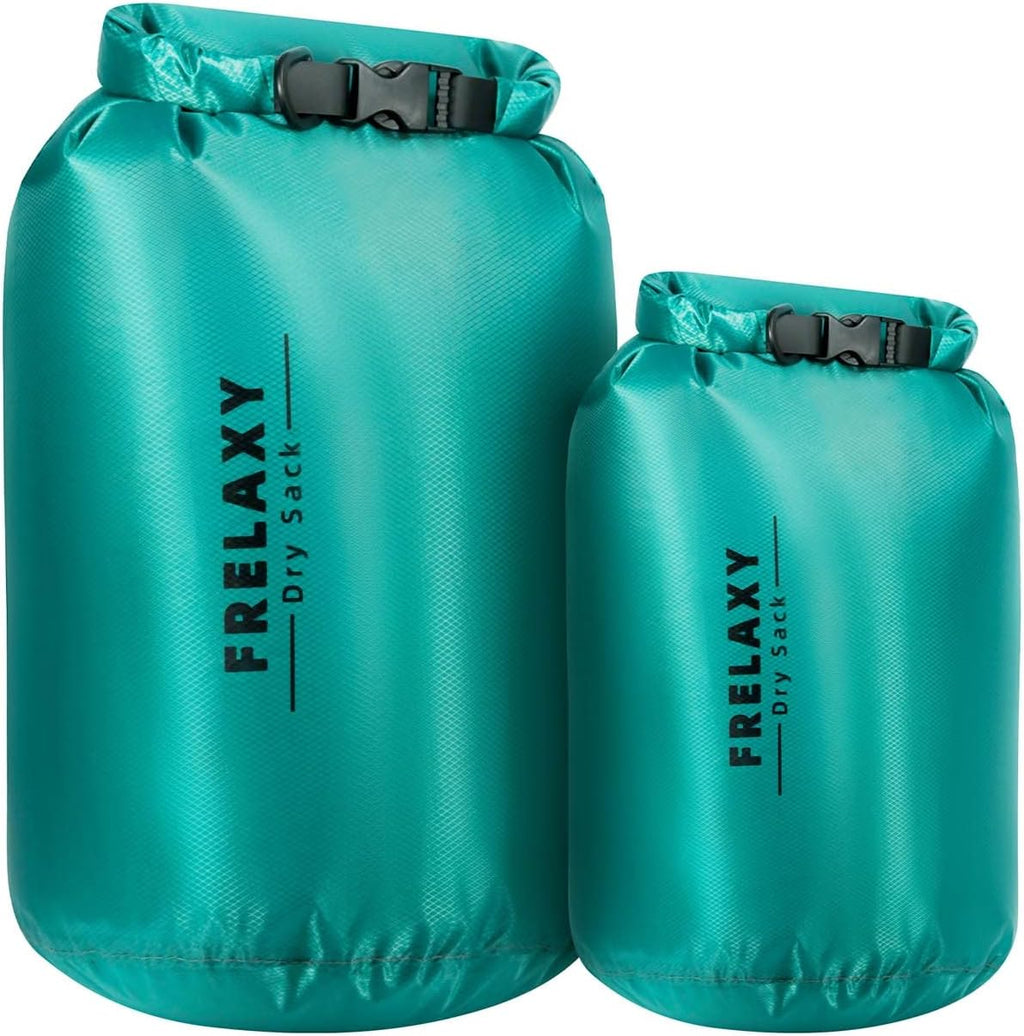 Frelaxy Waterproof Dry Bag 2 Pack, Lightweight Ripstop Dry Sack Set