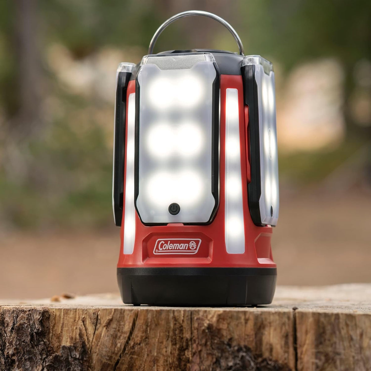 Coleman Multi-Panel LED Lantern: Rechargeable Water-Resistant Magnetic Light Panels Built-In Flashlight USB Charging Port; Excellent for Camping Hunting Emergencies etc
