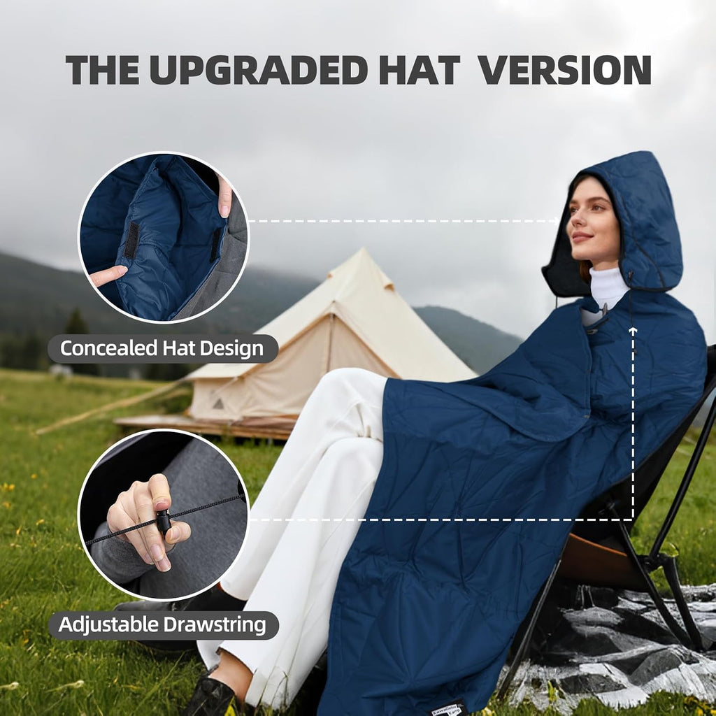 Large Waterproof Outdoor Blanket Thick Fleece 80" x 58"