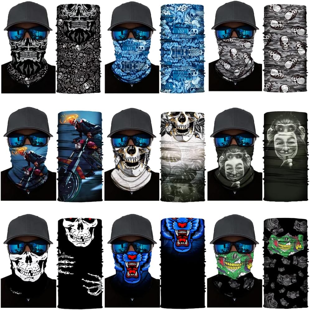 Neck Gaiter Mask,Bandana Gator Face Cover Mask Sun UV Protection,Neck Warmer Balaclava,Tube Face Scarf,Headband for Outdoor