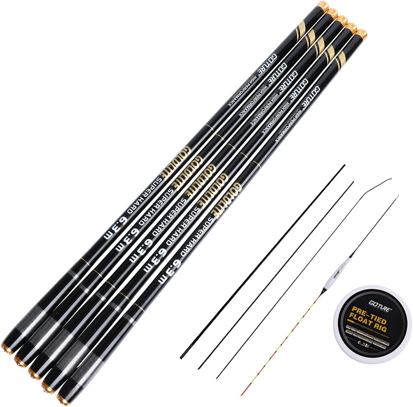 Goture Telescopic Tenkara Fishing RodPortable Hand Fishing Poles 12-24Ft