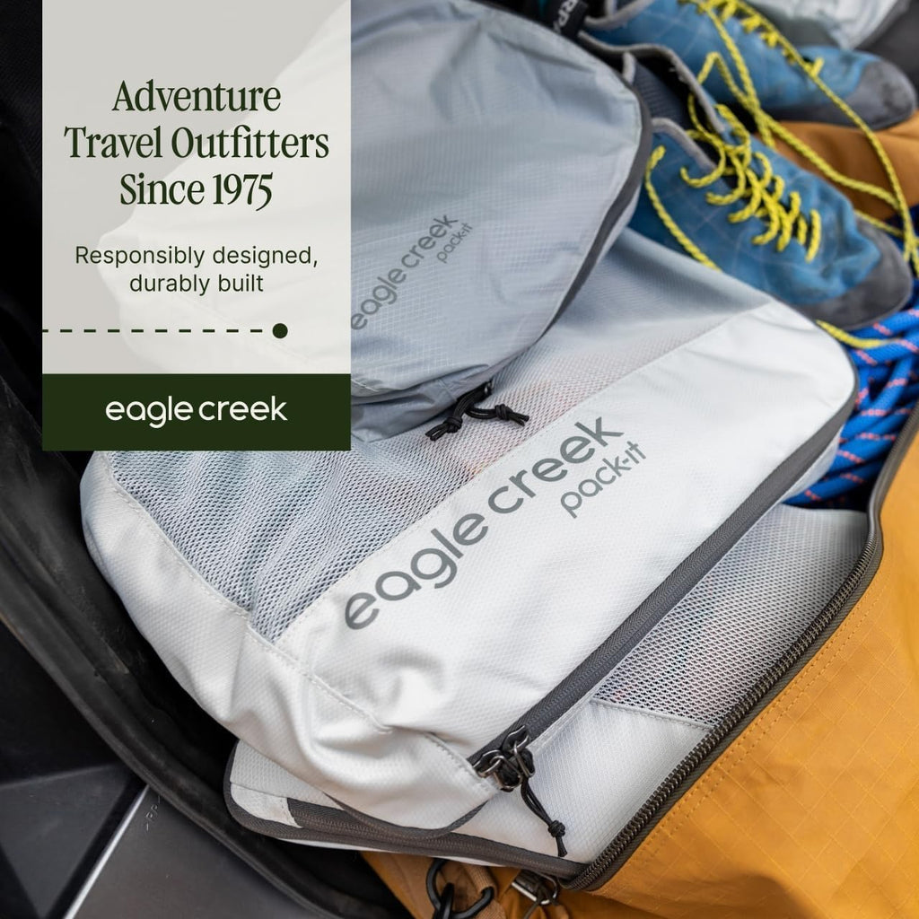 Eagle Creek Pack-It Specter Compression Packing Cubes - Durable, Ultra-Lightweight and Water-Resistant Ripstop Fabric Suitcase Organizer Bags for Clothing and Gear