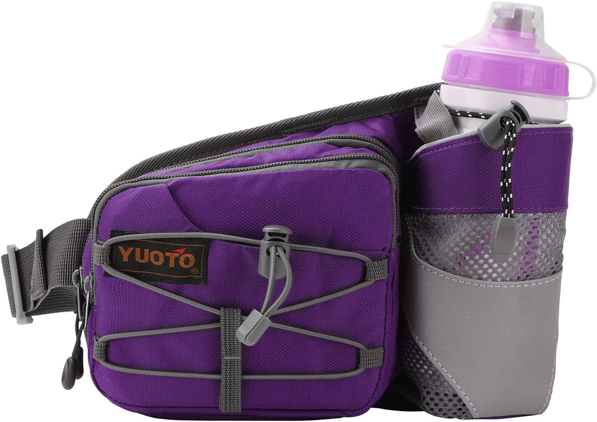 Waist Pack with Water Bottle Holder for Running Walking Hiking Fanny Pack