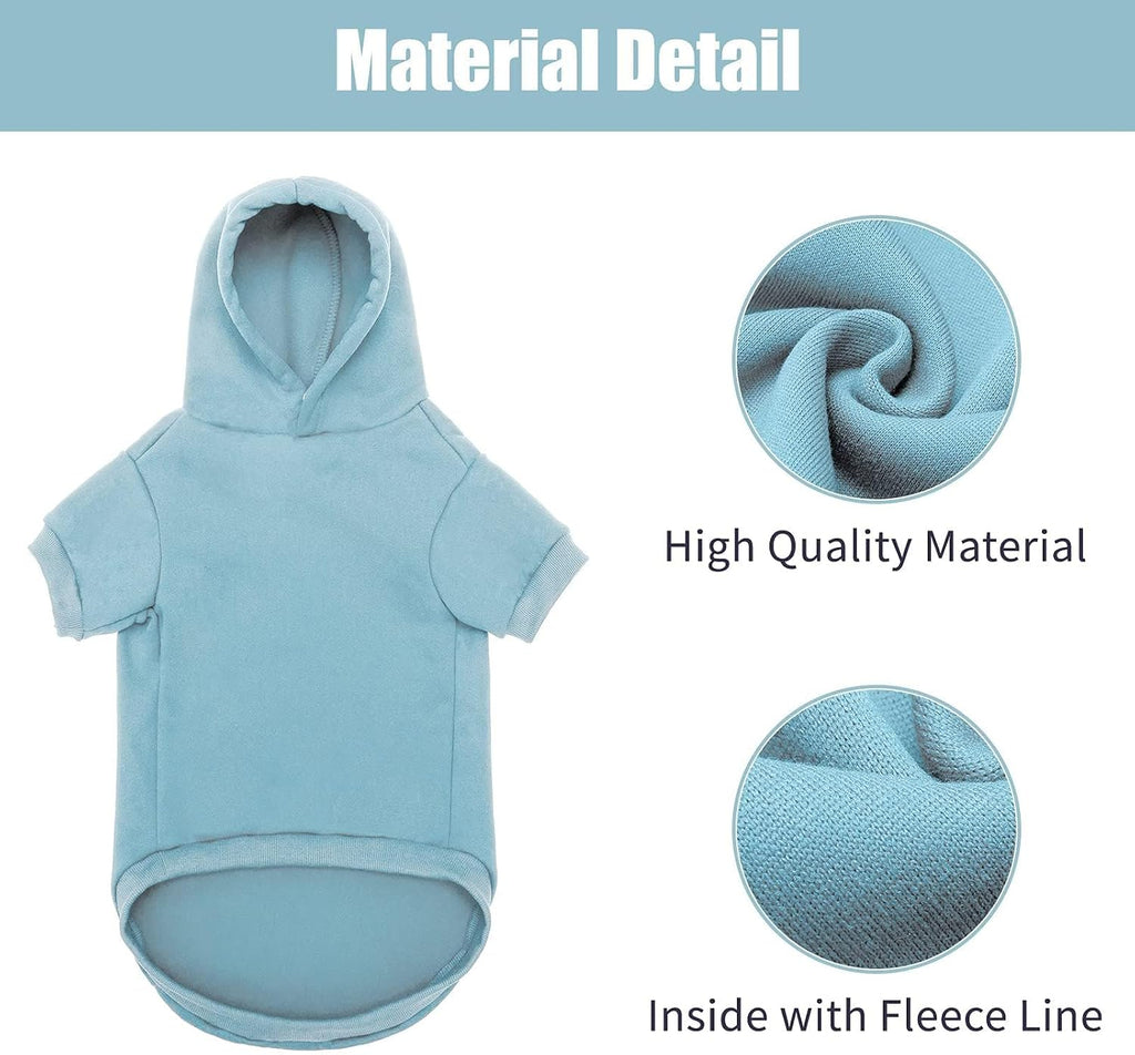 BINGPET Security Dog Hoodie, Pet Sweater Clothes with Leash Hole, Blue