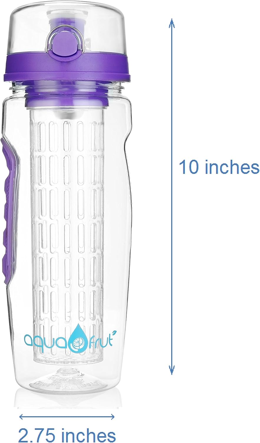 AquaFrut 32 OZ Fruit Infuser Water Bottle, BPA-Free Tritan Infusion Bottle