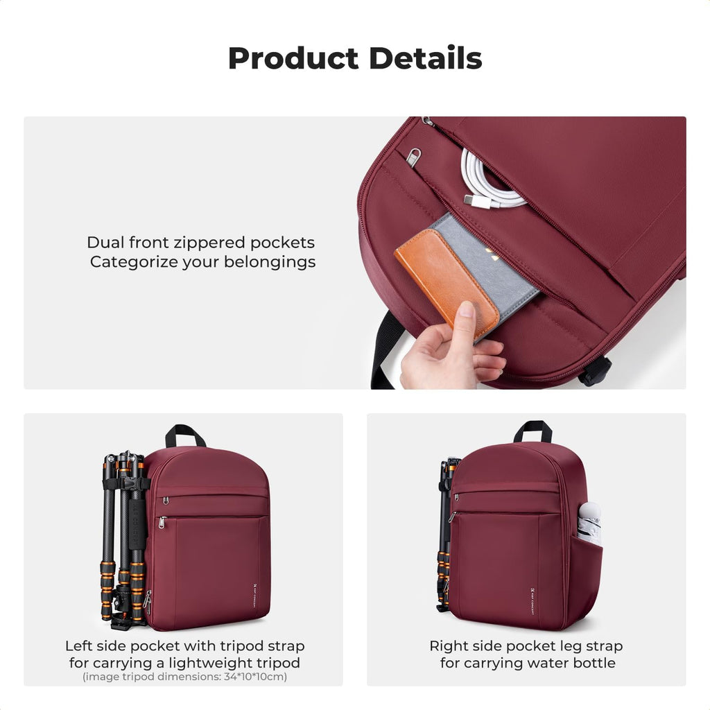 K&F CONCEPT Camera Backpack, DSLR/SLR/Mirrorless Photography Camera Bag