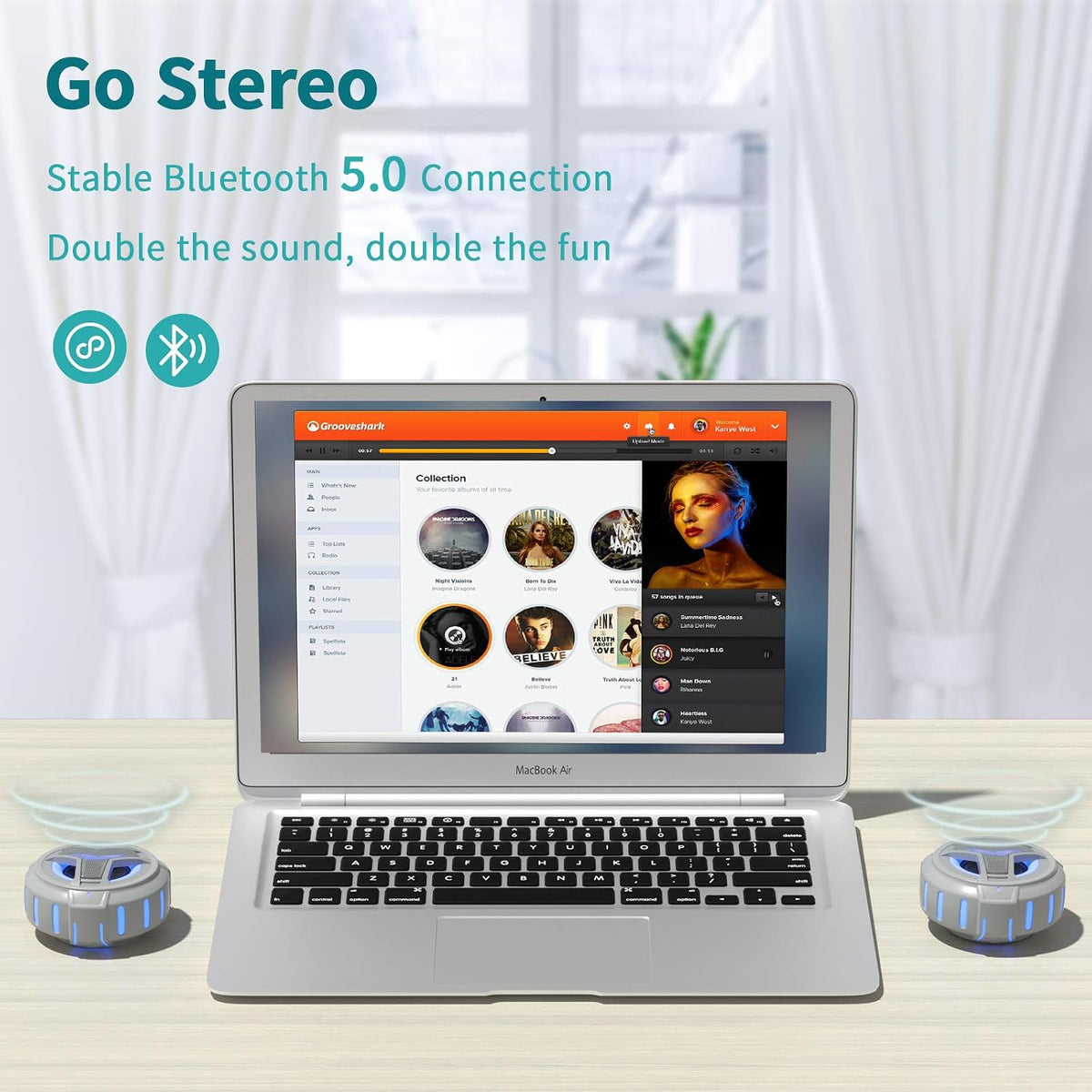 EBODA Waterproof Speaker Bluetooth Shower Portable Birthday Boys Girl Gifts