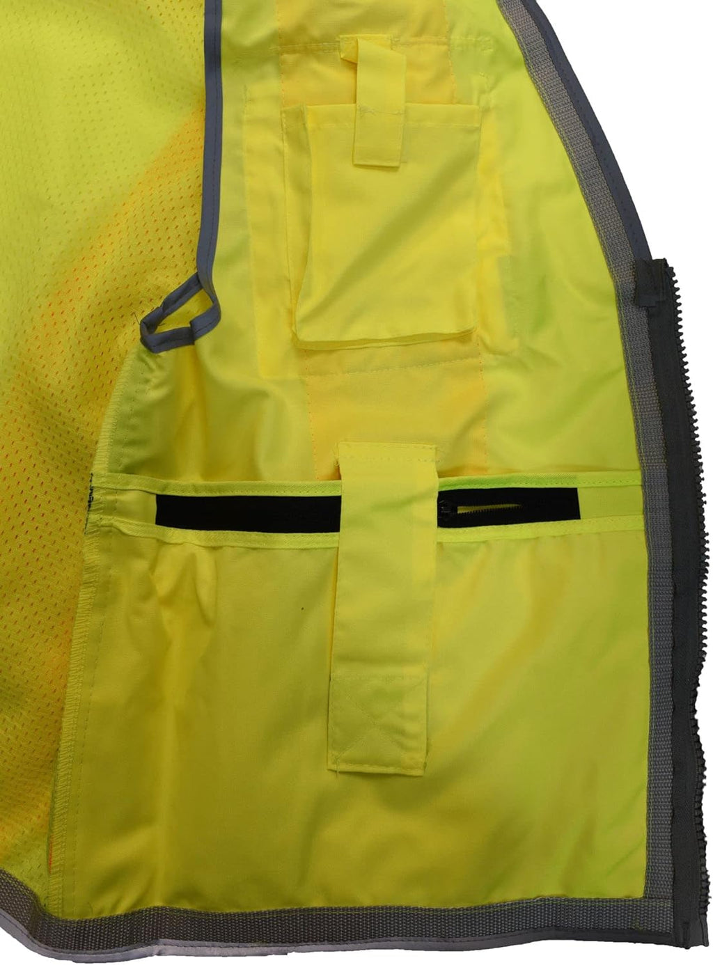 Radians SV55 Class 2 Heavy Woven Two Tone Engineer Vest with Padded Neck to Support Extra Weight in Cargo Pockets, Green, Large
