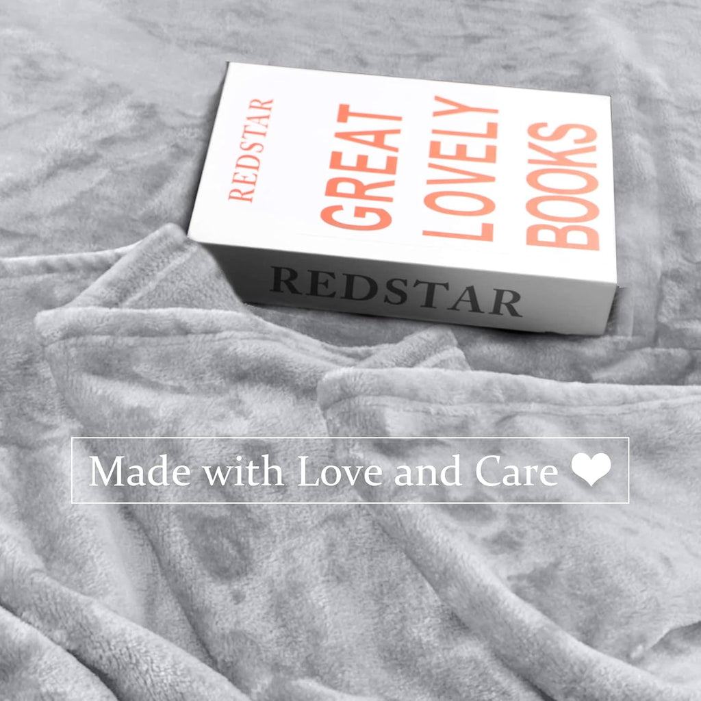 Oversized Giant Blanket - 120x120 Inches, Fits Whole Family, Light Grey