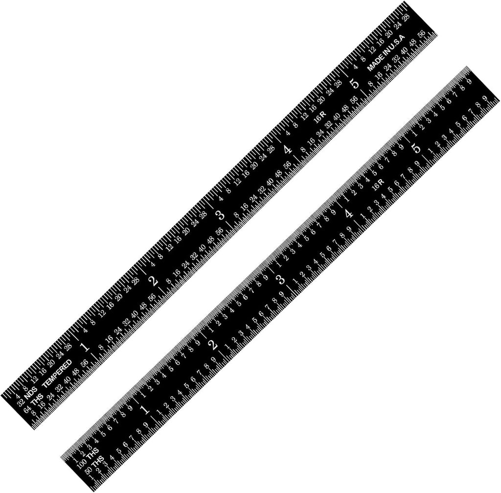 PEC Tools Made in USA 6 Inch Metal Ruler