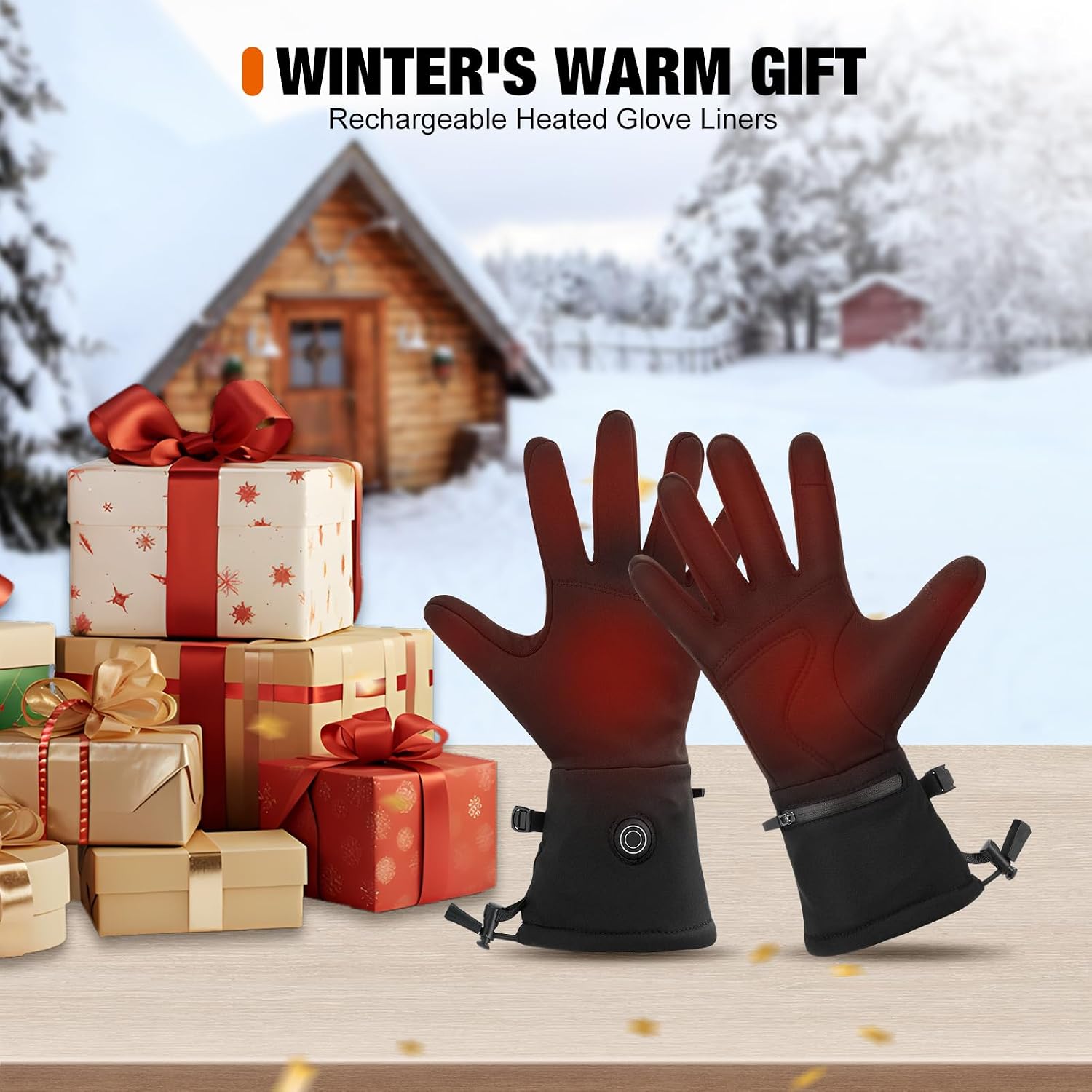 Heated Glove Liners for Men Women Rechargeable Heated Gloves with 3 Heat Settings, Thin Liners for Running Hiking Cycling Skiing Winter Activities