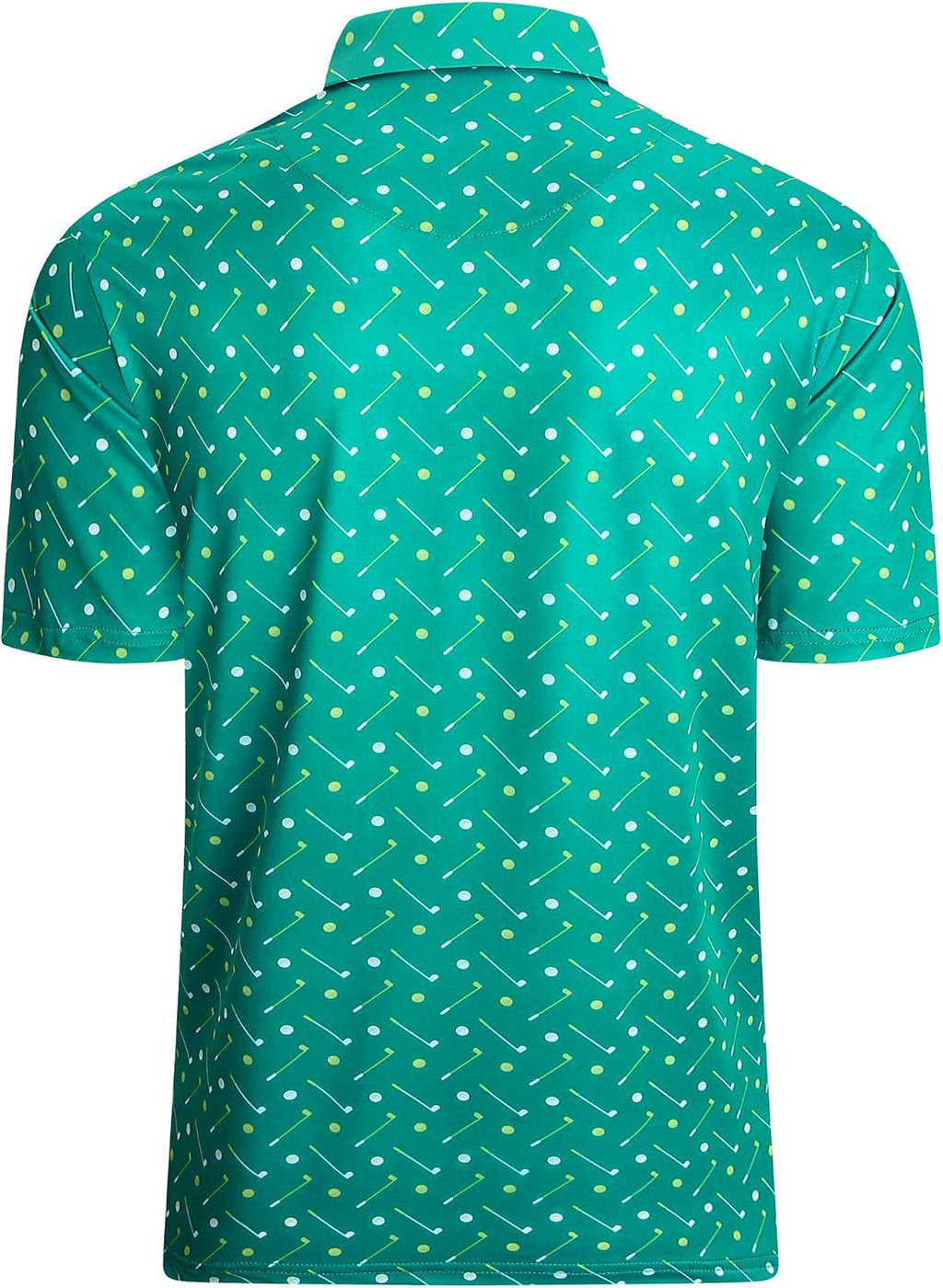 Alex Vando Mens Golf Shirt Moisture Wicking Print Performance Polo Shirt