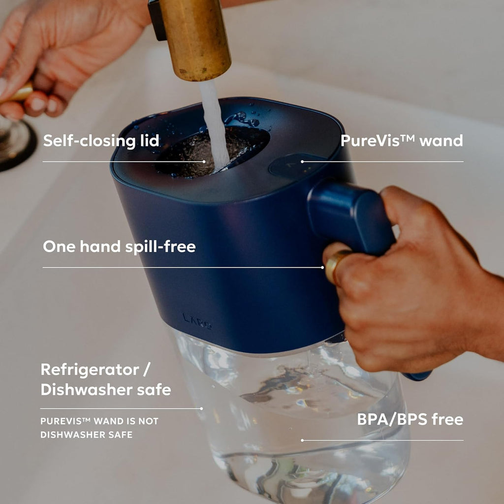 LARQ PureVis 3-in-1 Smart Water Filter Pitcher with UV-C Purifier and App