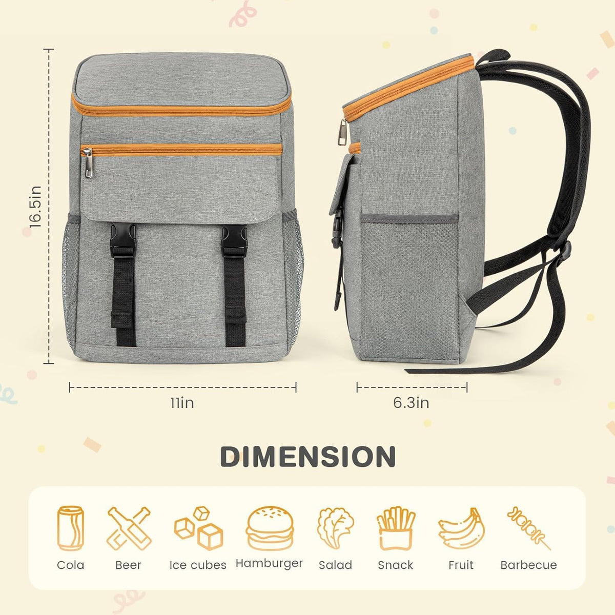Backpack Cooler - 30 Cans Insulated Cooler Backpack for Men & Women