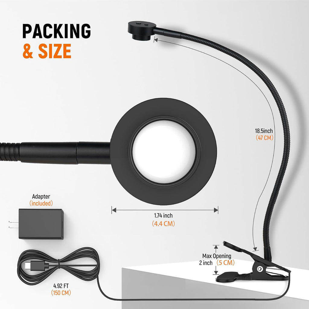 Flexible Clip On Headboard Reading Light for Bed