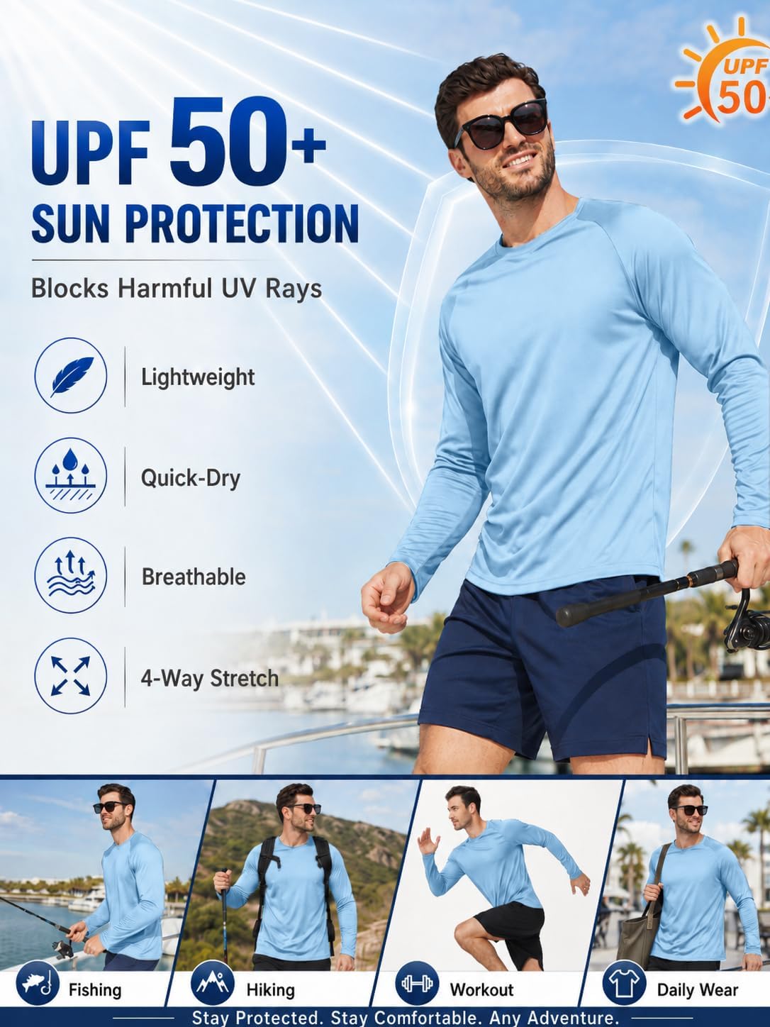 5 Pack Long Sleeve Shirts for Men