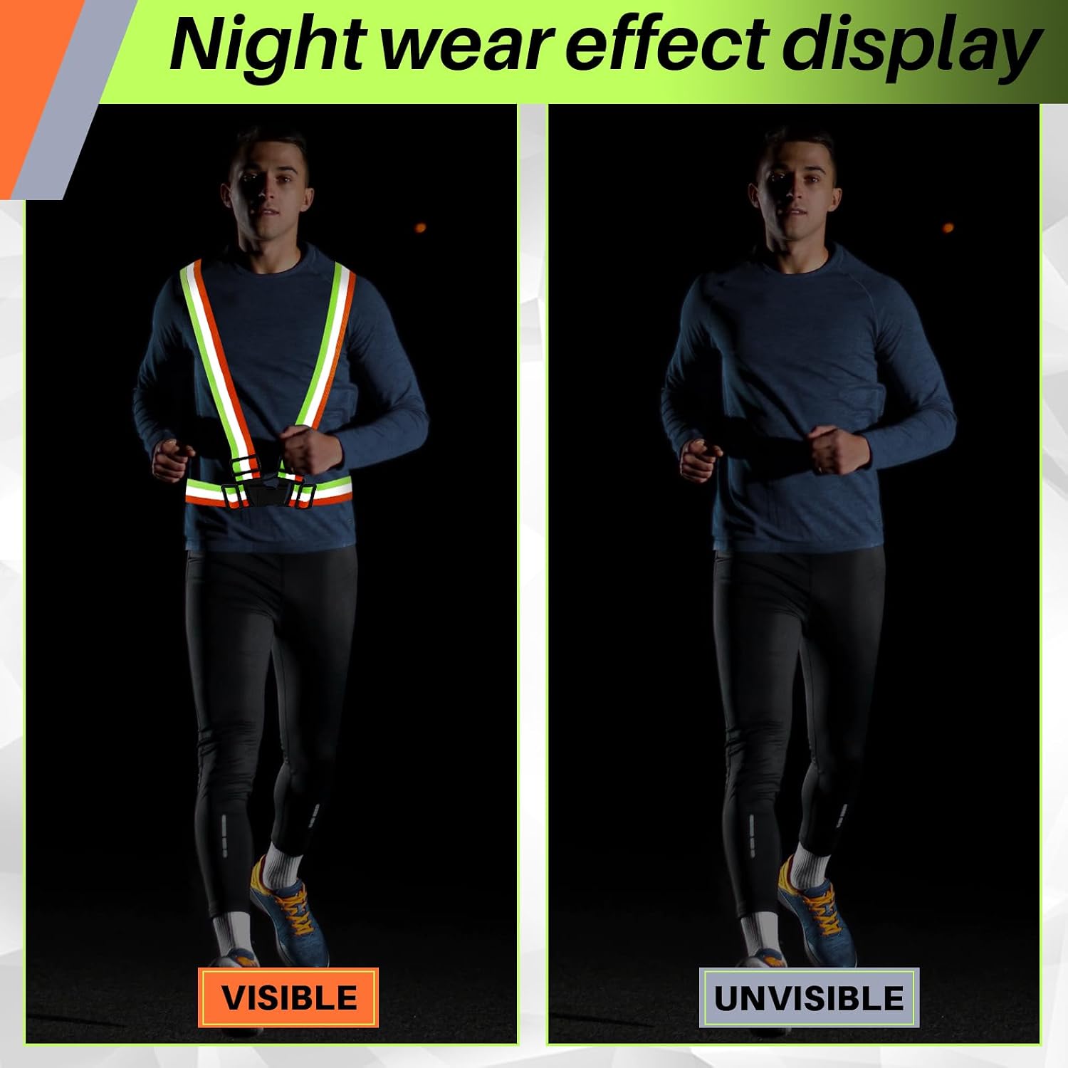Hercicy Reflective Running Vests, Safety Vest Straps