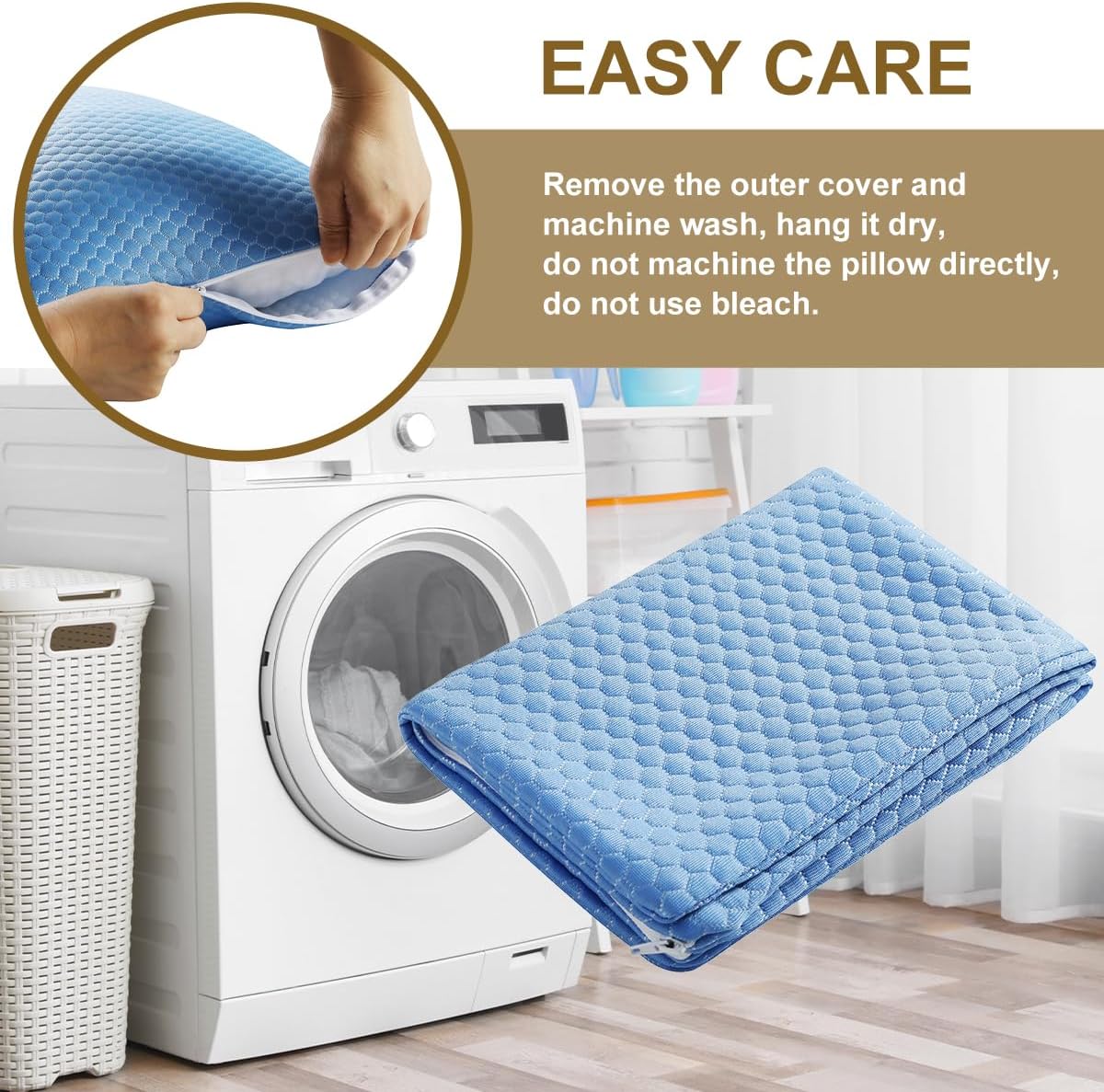 Ivellow Travel Pillow, Camping Pillow for Sleeping,Cooling, Memory Foam -M
