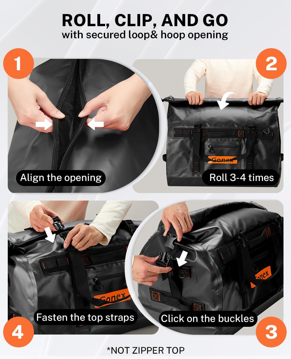 Gonex Waterproof Duffel Bag, 150L Heavy Duty Dry Bag, Reinforced Bottom