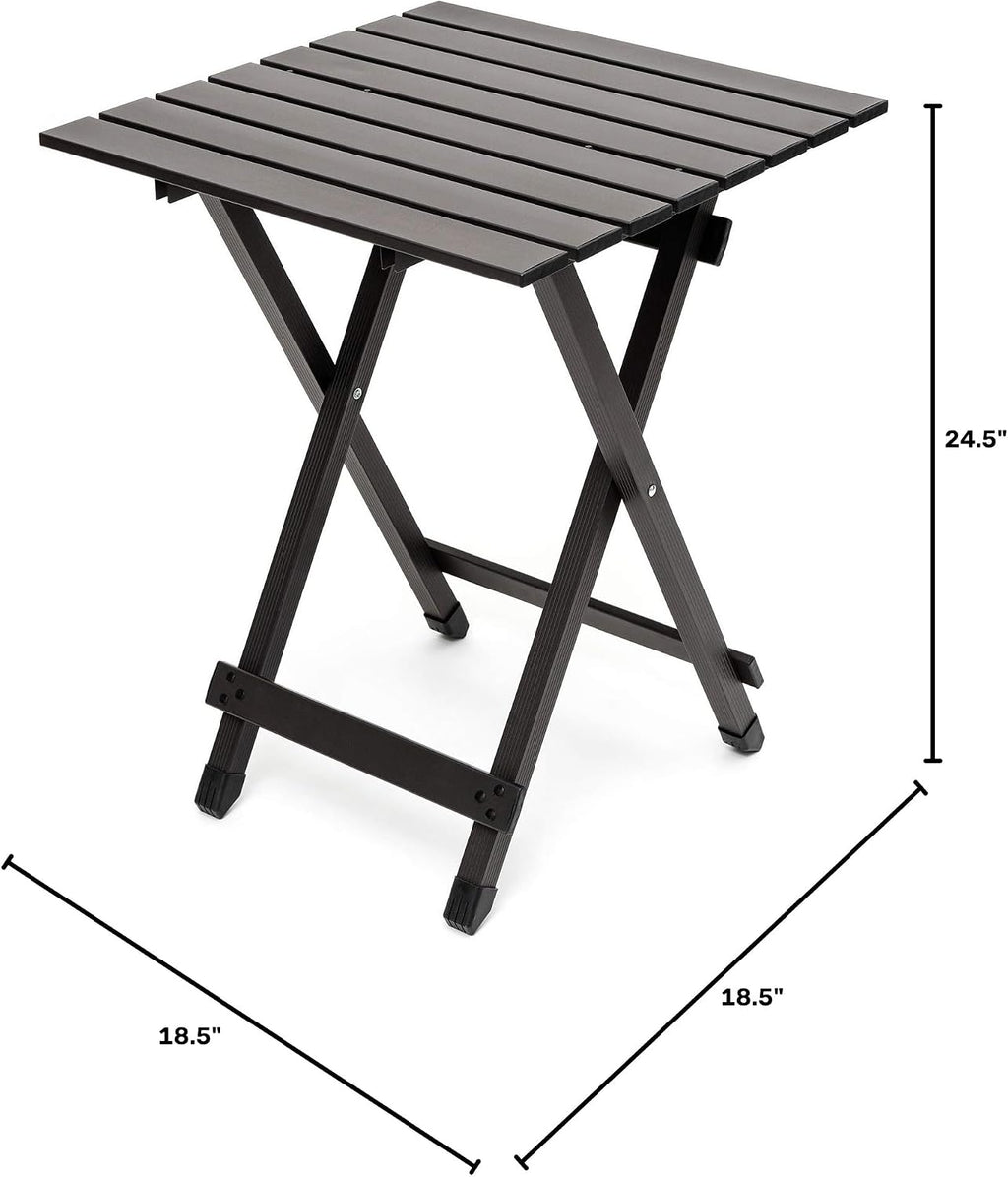 SUNNYFEEL Folding Camping Table - Lightweight Aluminum Portable Picnic Table for Cooking, Beach, Hiking, Travel, Fishing, BBQ, Indoor Outdoor Small Foldable Camp Tables