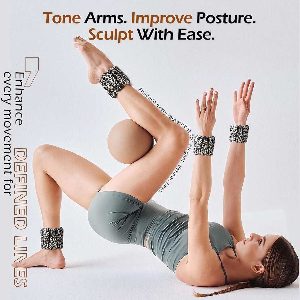 Ankle Weights for Women Adjustable Wrist Weights 2lb or 4lb Pair