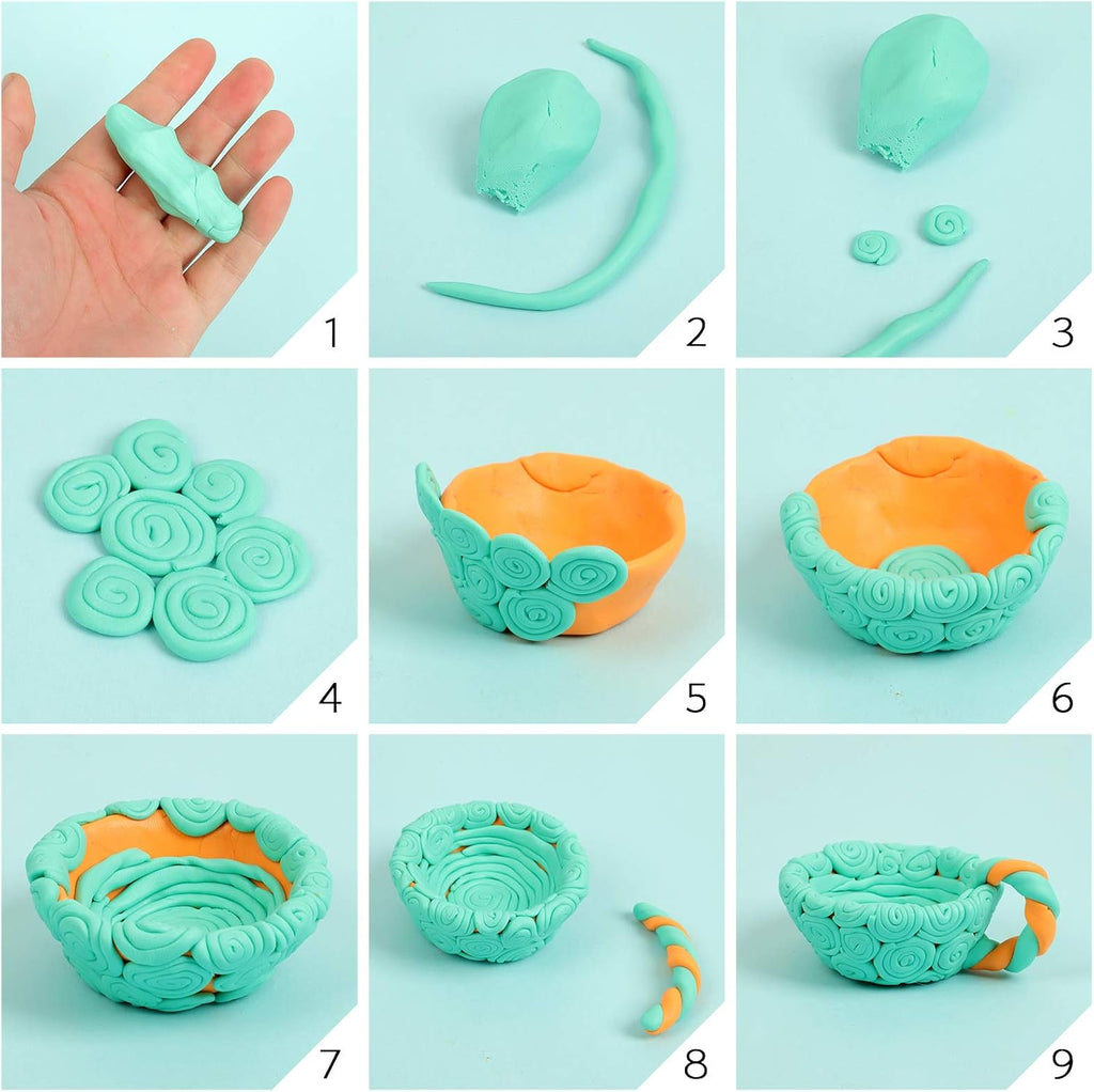 Aestd-ST Polymer Clay Kit 50 Colors, Oven Bake Modeling Clay for Kids
