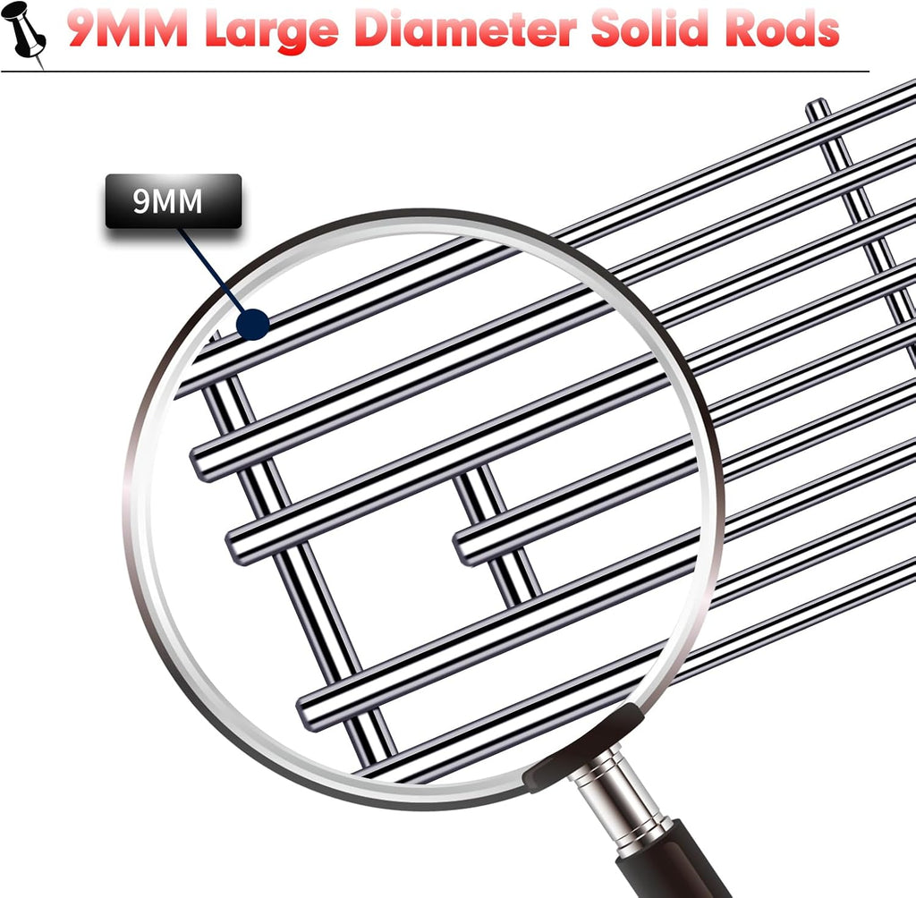 9MM 16517 Grill Grates Replacement for Bull Grill Replacement Parts, BBQ Bull Brahma 5 Burner 57568, 57569, 57568CE, 19” Lion Premium 40” 4 Burner L90000, 90000, 65073 Stainless Steel Grids