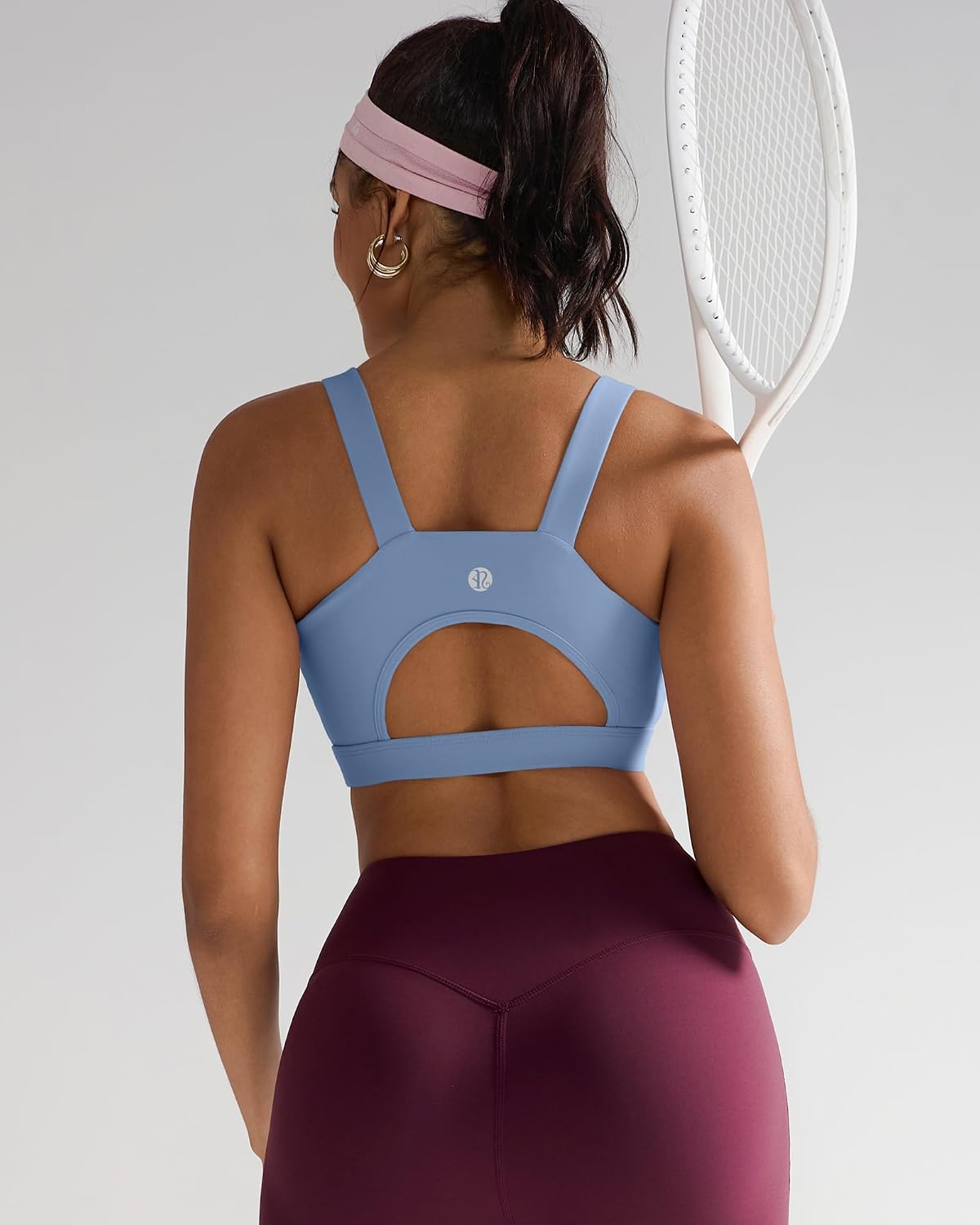 RUNNING GIRL High Impact Sports Bras for Women,Racerback Running Bra Workout Crop Tank Tops Longline Sports Bra Push up