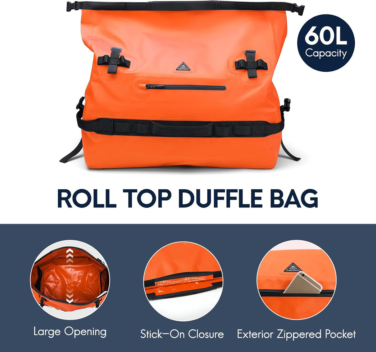 Haimont IPX7 Waterproof Roll-Top Dry Duffel Backpack Bag