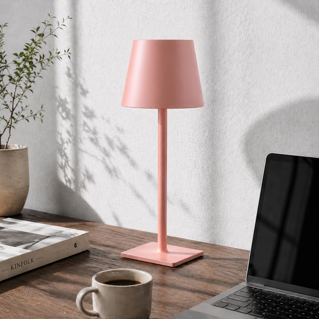 Yogaret Pink Cordless Table Lamps, 6000mAh Rechargeable Battery, 2 Pack