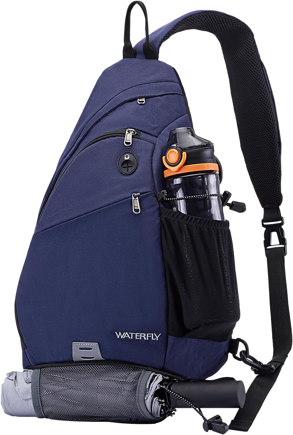WATERFLY Large Sling Bag Crossbody Backpack Chest Pack for Men Women