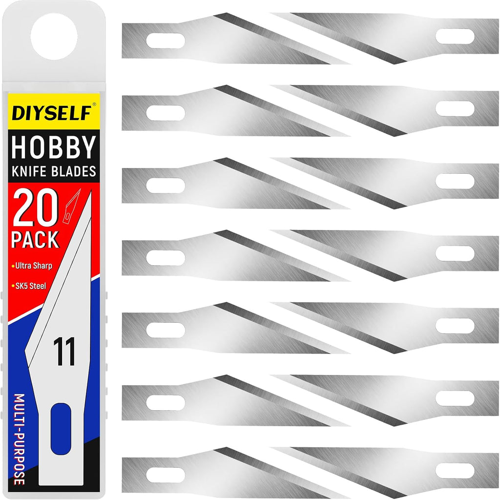 DIYSELF 200 PCS Exacto Knife Blades #11, High-Carbon Exacto Blades Refills