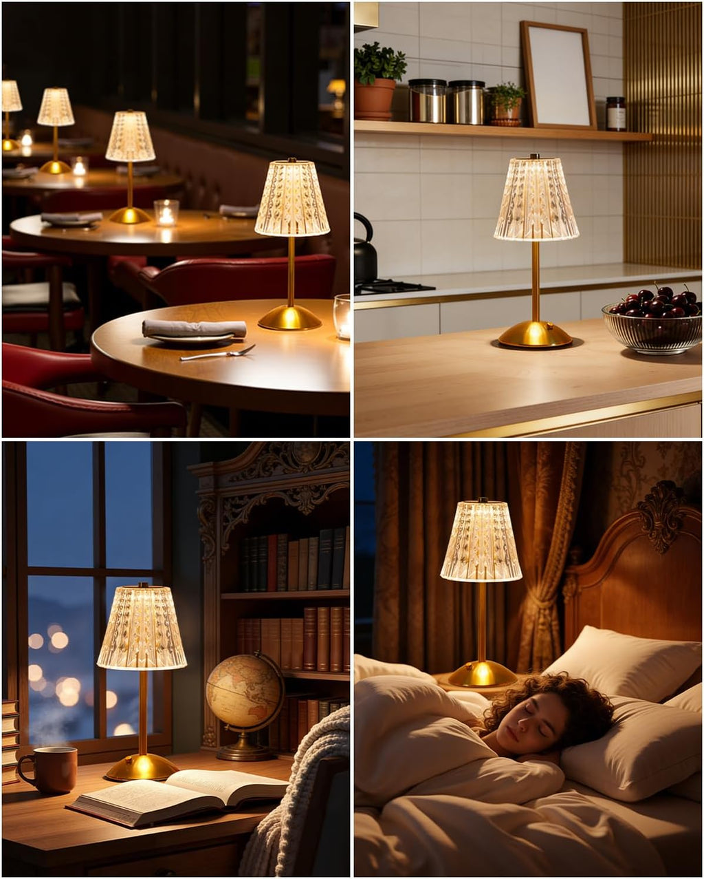 Cordless Touch Table Lamp, Classic Edition Rechargeable Small Desk Lamp