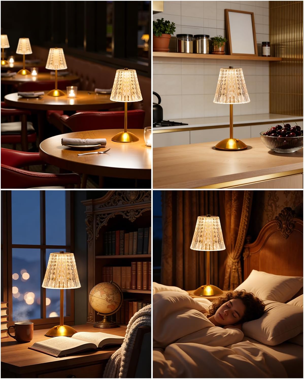 Cordless Touch Table Lamp, Classic Edition Rechargeable Small Desk Lamp