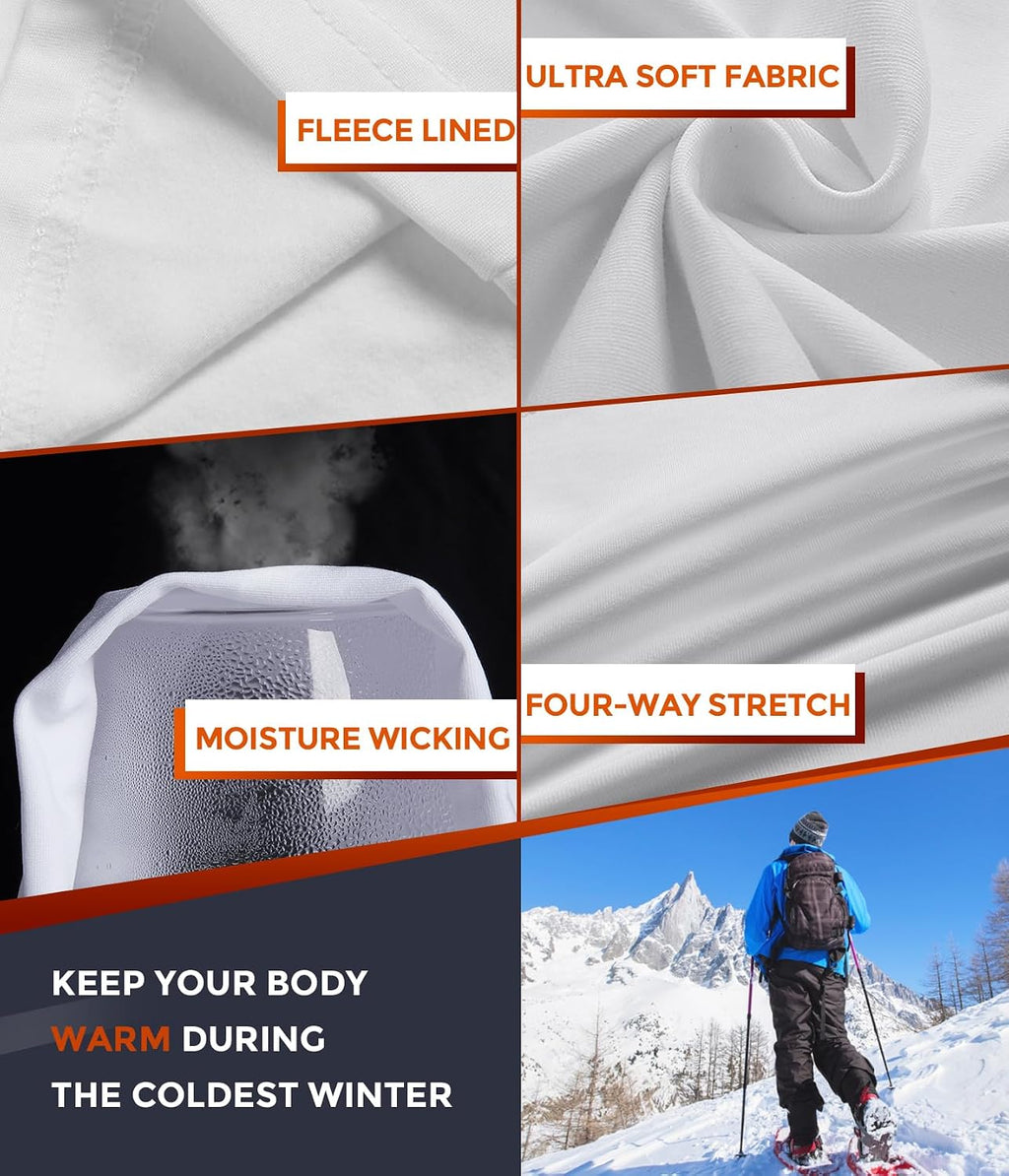 Mens Thermal Underwear Long Johns Set Cold Weather Hunting Base Layer