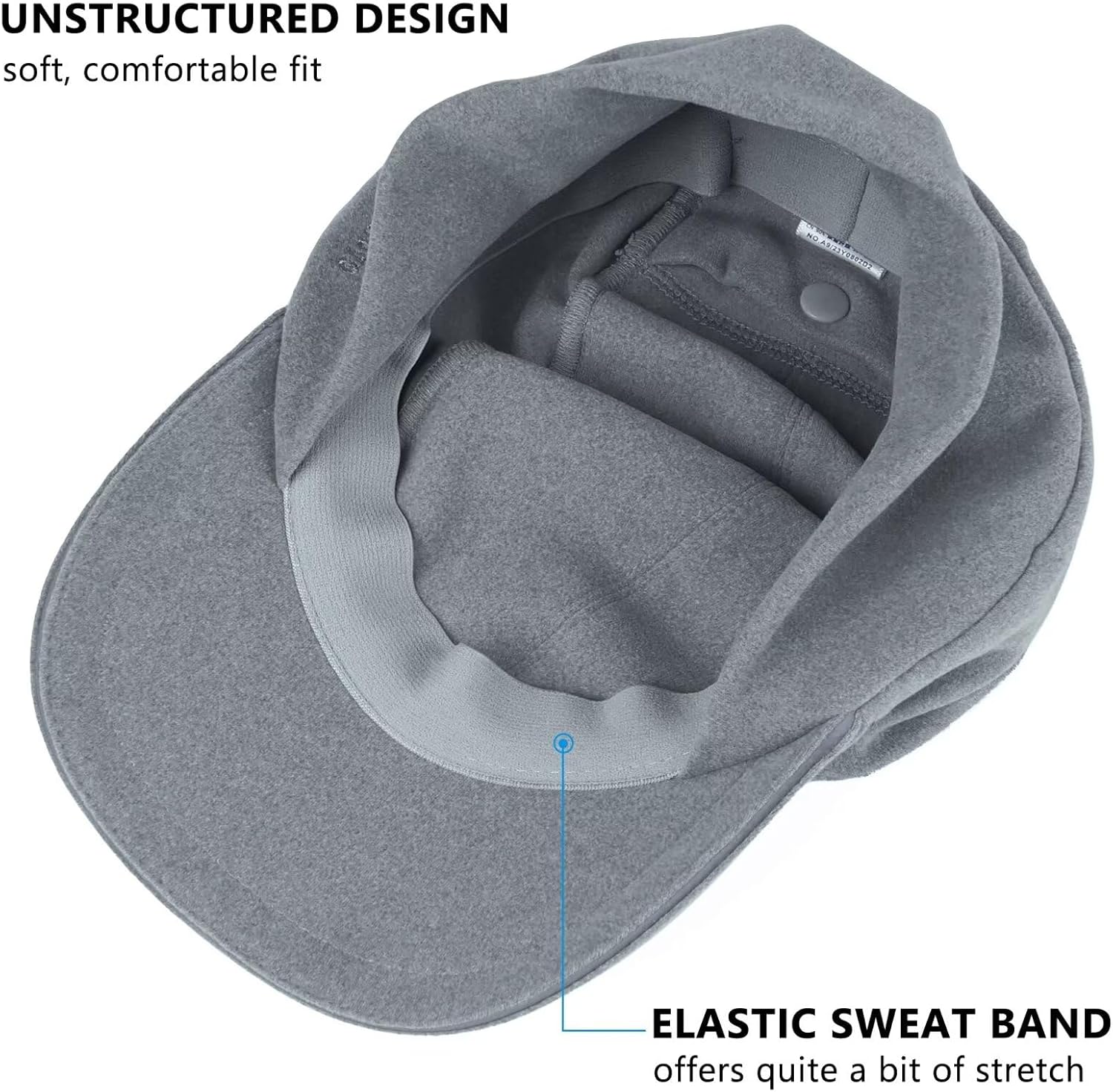 GADIEMKENSD Women's Winter Reflective Fleece Ponytail Hat with Drop Down Ear Warmer
