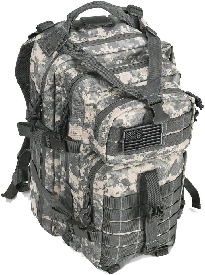 REEBOW GEAR 38L Tactical Backpack for Men 3 Day Military Bug Out Bag | Camouflage Grey, Large Heavy Duty Backpacks, MOLLE Straps, Survival Sports Rucksack,for Sports Outdoor Trekking Hiking Travel