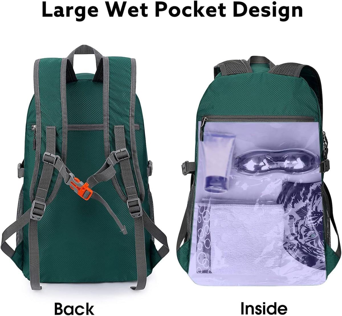 G4Free 40L Lightweight Packable Hiking Backpack, Waterproof Travel Daypack