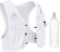 Zelvot Running Vest for Women Men, US Patent, Adjustable Chest Straps Running Hydration Vest with 500ml Soft Flask, Lightweight Reflective Hydration Backpack for Marathon