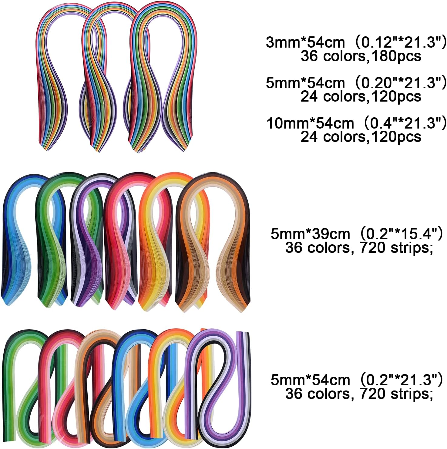 YURROAD All-in-One Paper Quilling Kit, 1860 Paper Strips, 22 Quilling Tools