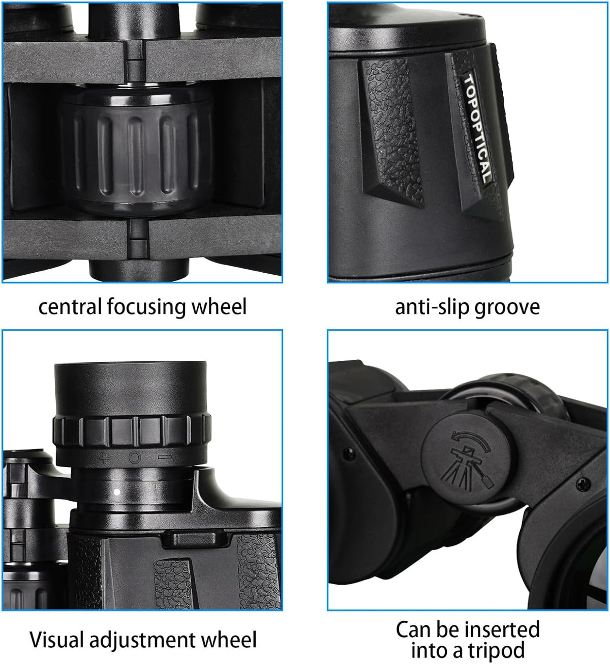 10x50 Binoculars for Adults and Teen, High Powered Professional Binoculars with 26mm Large Eyepiece, BAK4 Prism & FMC Lens, Suitable for Bird Watching, Hunting, Travel, Stargazing and Sport Games