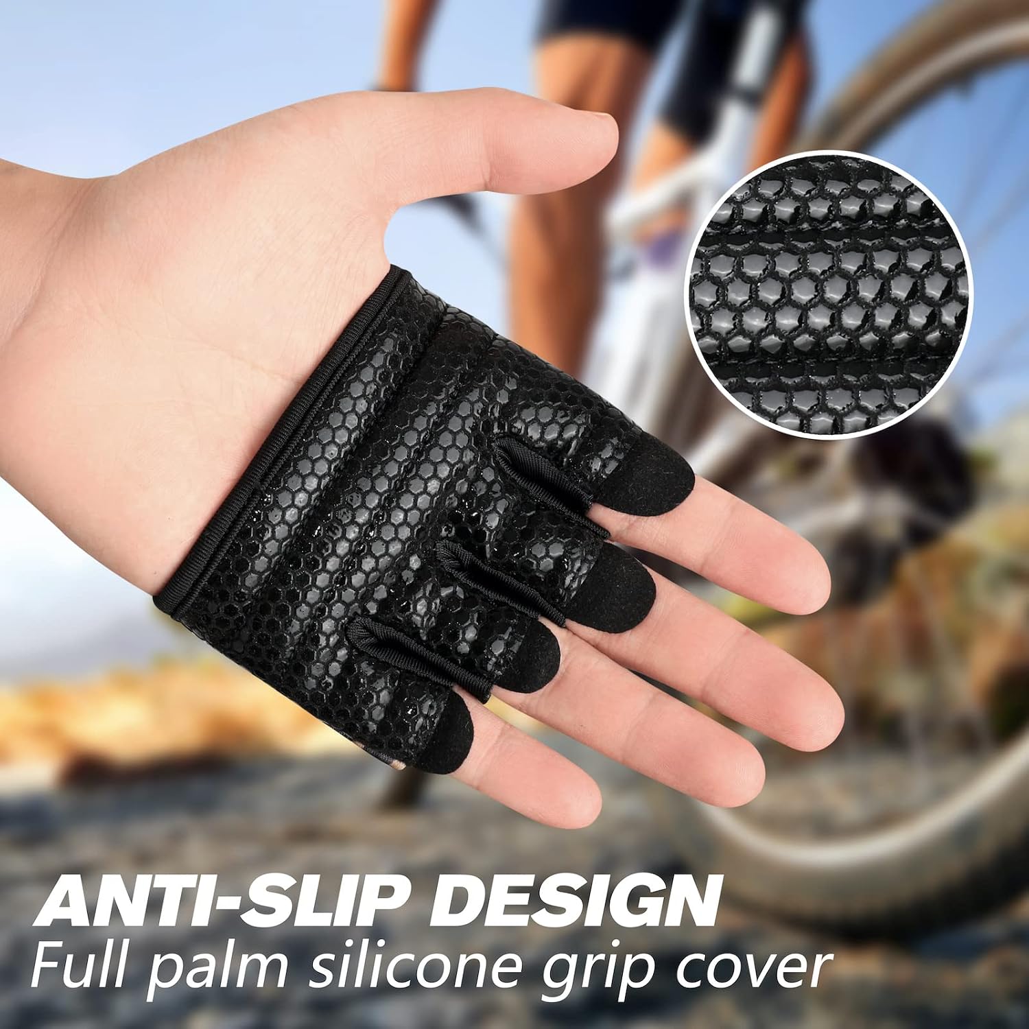 Minimal Workout Gloves for Women Men, Micro Fingerless Gym Gloves Grip Pads