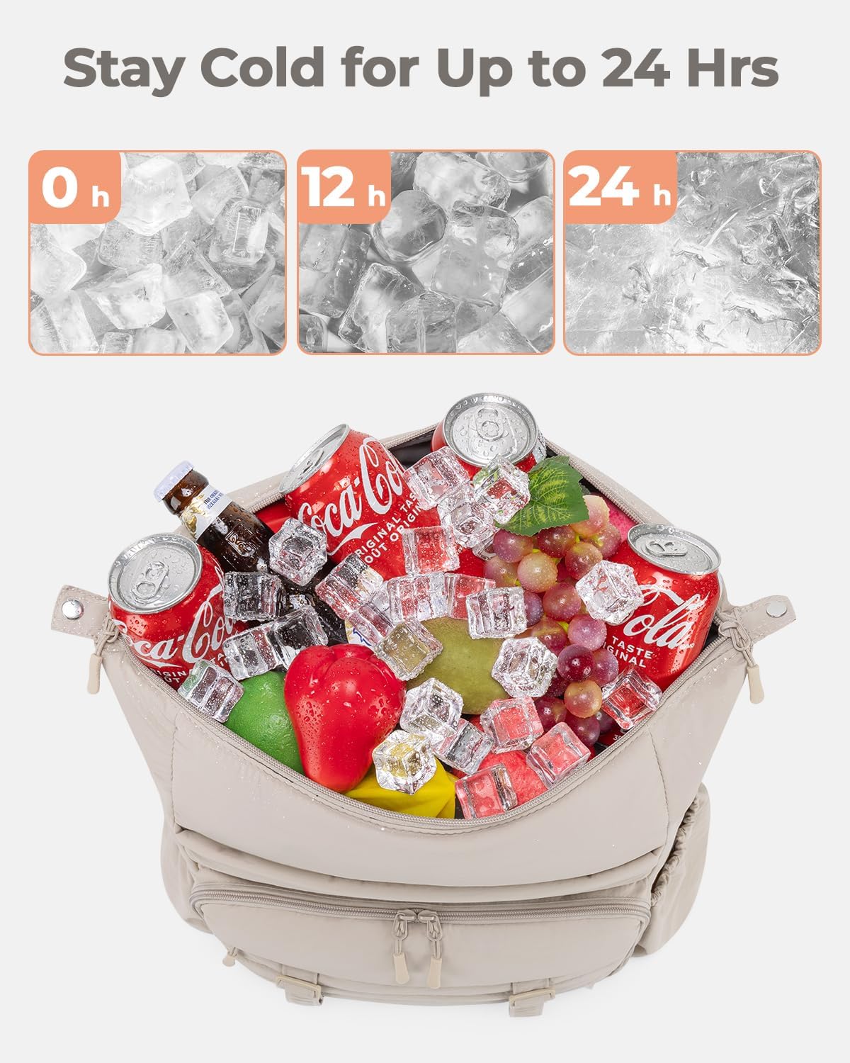 Backpack Cooler 40 Cans Puffer Soft Cooler with Laptop Compartment